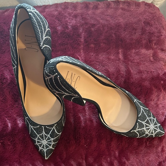 International Concepts 8 1/2 sizes Spiderweb Rhinestone 4 inch Stilettos - New - Picture 3 of 3